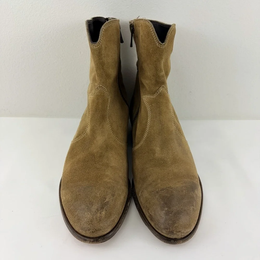 Garnet Hill Brown Suede Ankle Boots Women's‎ EU 36 Leather Sole Italy